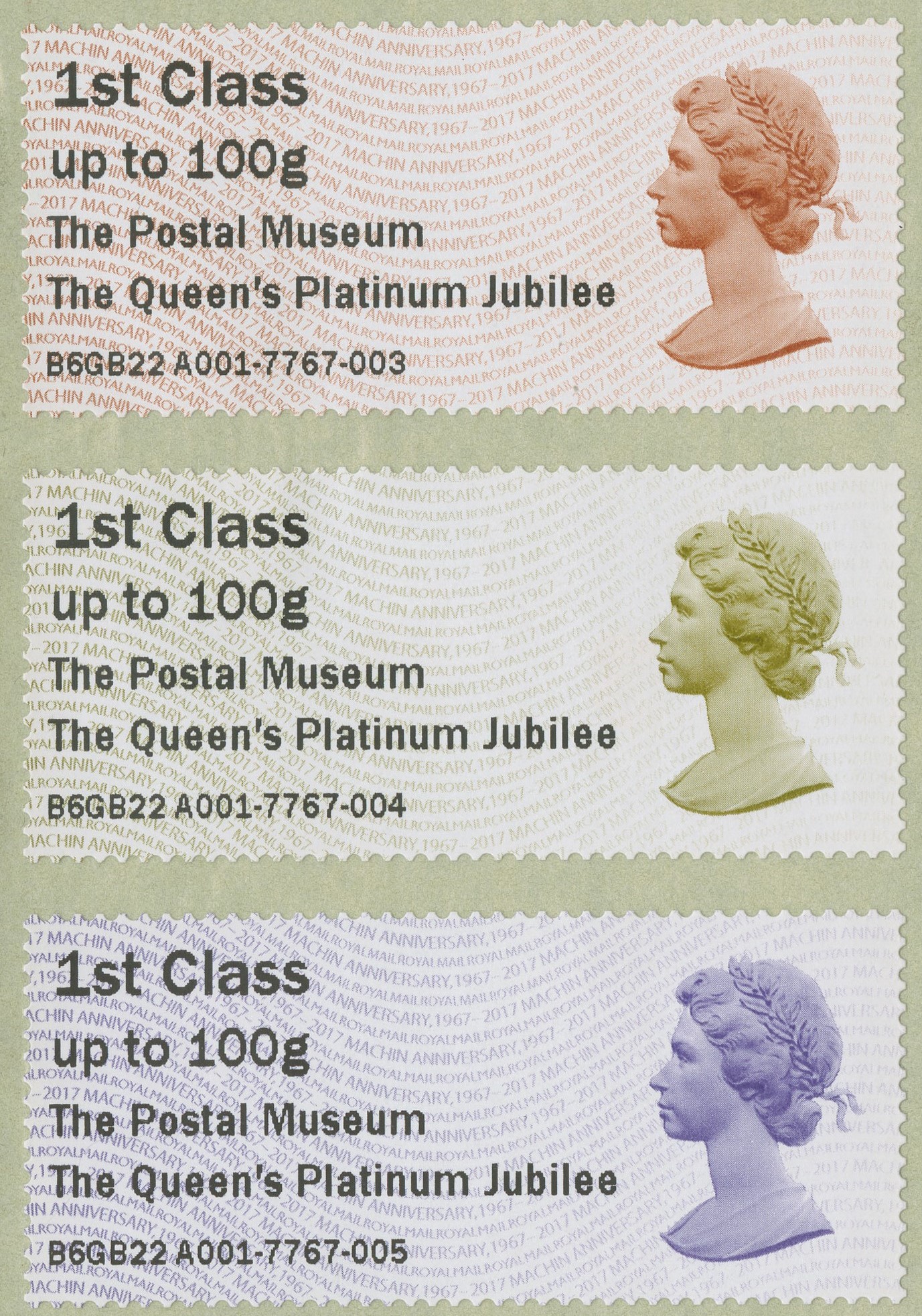 Post & Go stamps to mark the Platinum Jubilee The Postal Museum