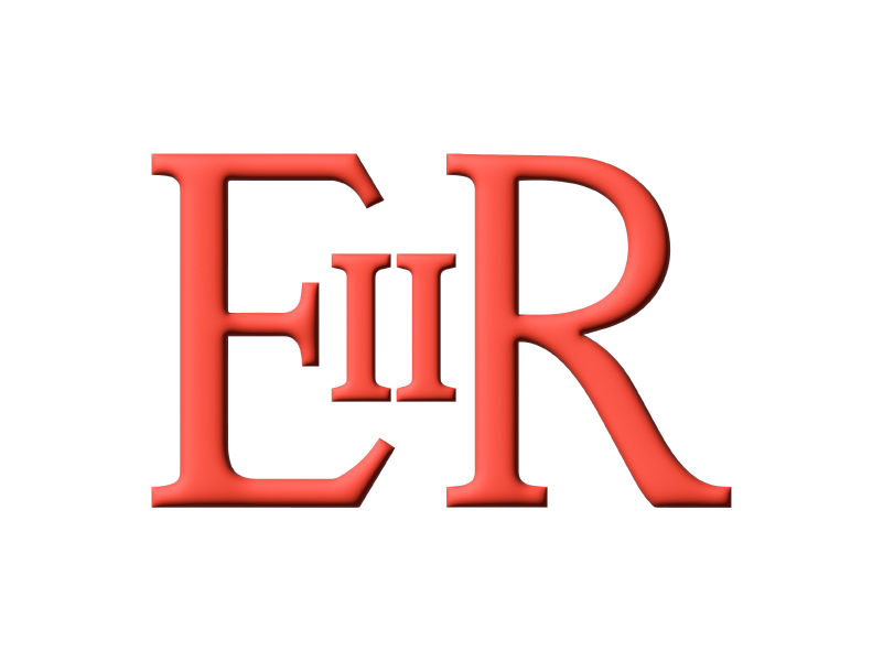 An illustration of the letters 'ER II' in large red letters. The letters 'II' are in between the larger E and R.