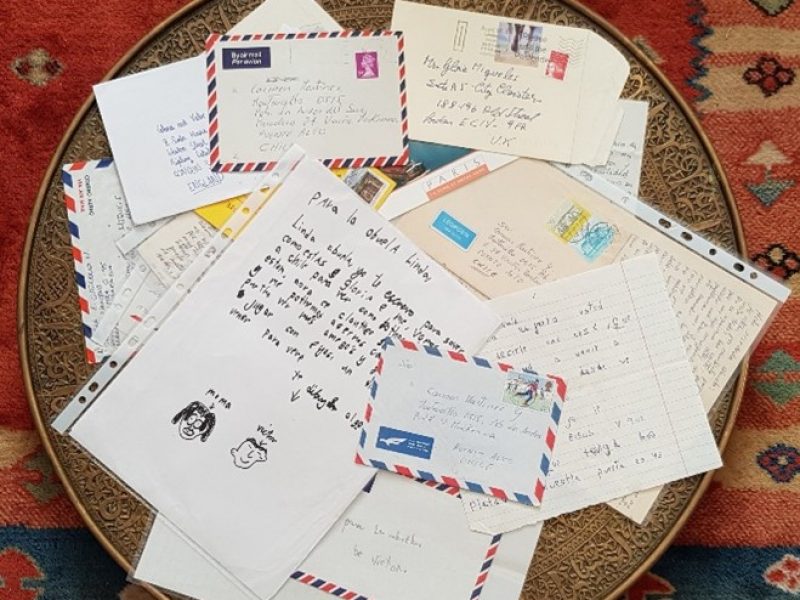 A set of letters displayed on a table