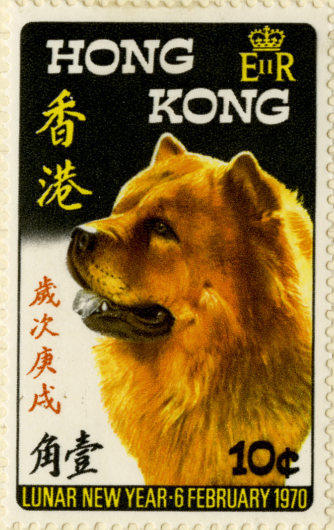 Stamp featuring a local Chow Chow for the Year of the Dog commemoration