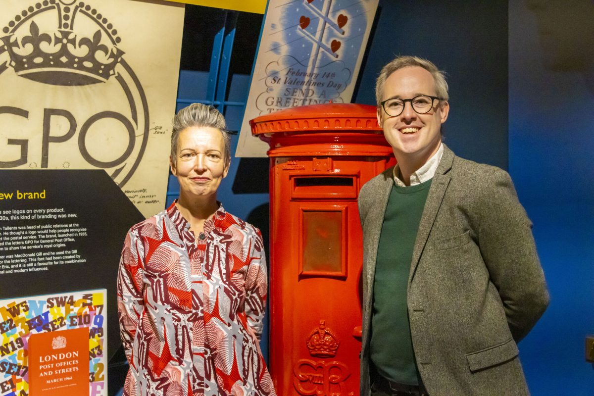 Lord Parkinson and Laura Wright at The Postal Museum