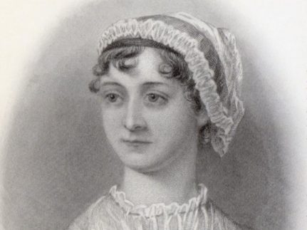 Black and white portrait of Jane Austen