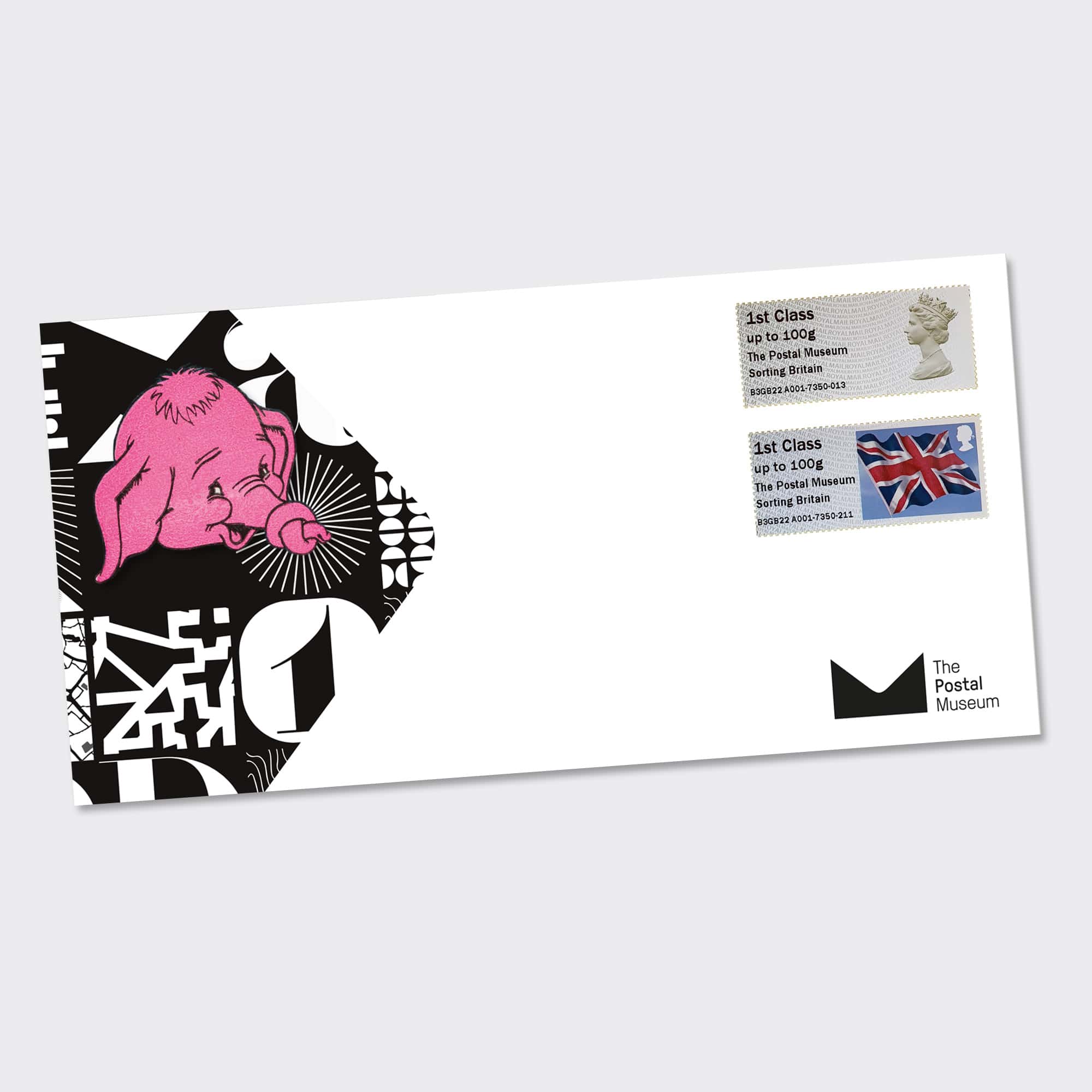 Two first day cover stamps created for the Sorting Britain exhibition