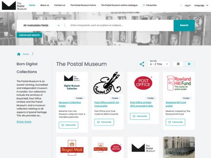 Screenshot of the digital portal homepage.