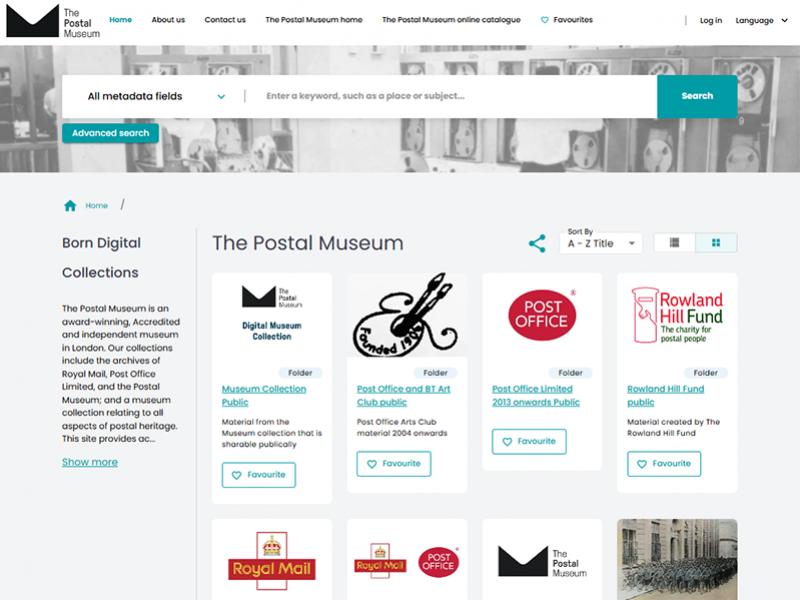 Screenshot of the digital portal homepage.