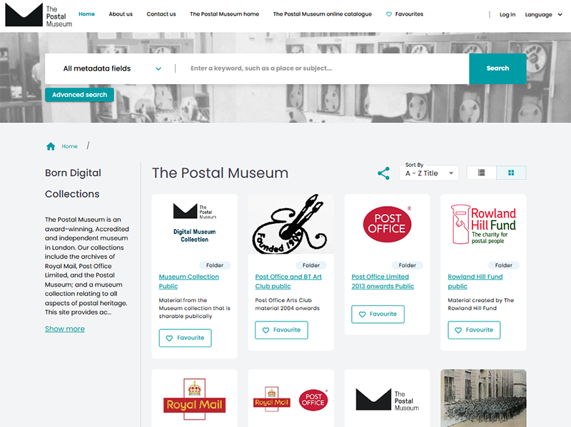 Screenshot of the digital portal homepage.